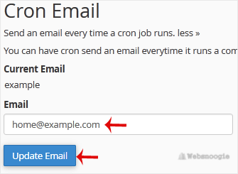 Here is an image of email from our Omaha web design and web hosting company