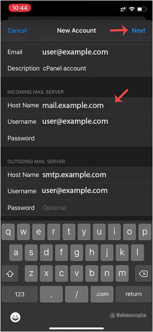 Here is an image of email from our Omaha web design and web hosting company