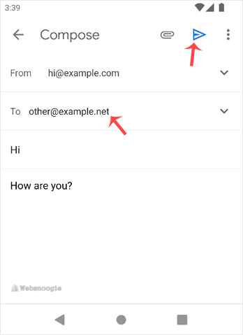 Here is an image of email from our Omaha web design and web hosting company