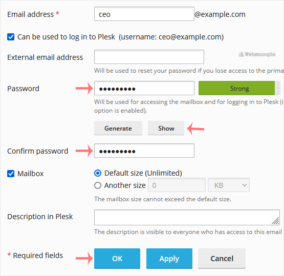 Here is an image of email from our Omaha web design and web hosting company