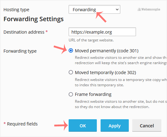 Showing an image of using a subdomain from our Omaha hosting company