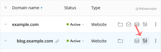 Showing an image of using a subdomain from our Omaha hosting company